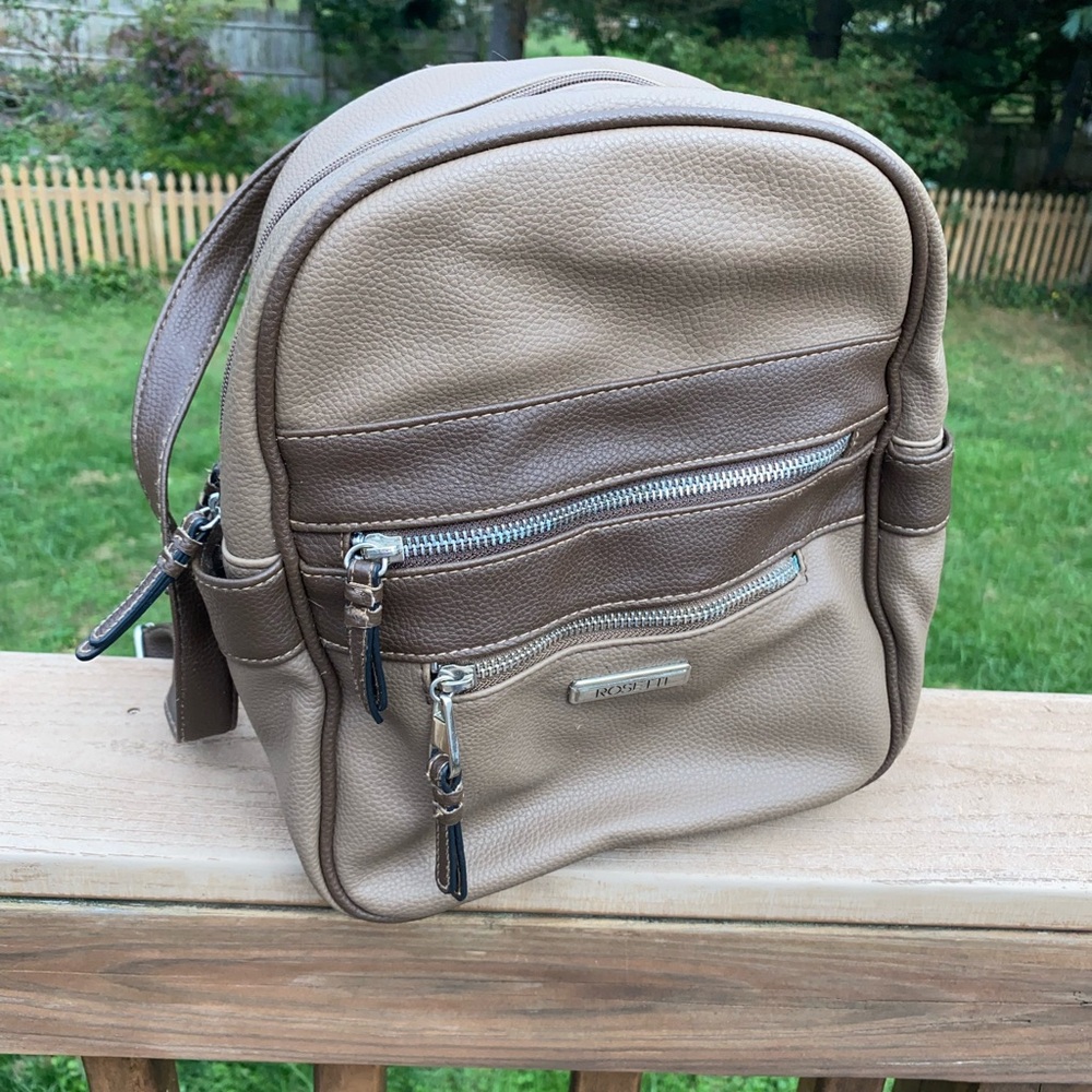 Rosetti Tan and Brown Backpack